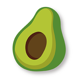 sticky fingers cooking avocado graphic